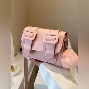 Mini Buckle Decor Flap Square Bag Without Bag Charm NWT